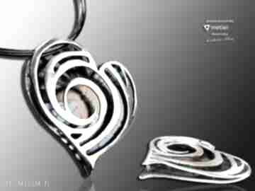 Spiral heart wisiorki pracownia marcin labus metier, serce, tytan