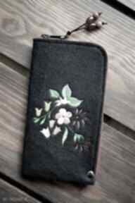 Filcowe etui na telefon - rajskie kwiaty happy art smartfon, pokrowiec, futerał, kwiatowy motyw