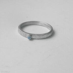 Okrąg pierścionek katarzyna kaminska srebro, cyrkonia, zmatowione