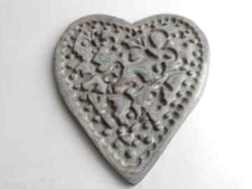 Wzorzyste serce ceramika eva art dekoracja - prezent podkładka, rękodzieło
