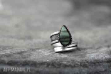 Pierścień z kamieniem royal dziki królik pierścionek, srebro, ammolit, prezent, minerały