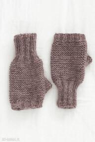 Melanżowe rękawiczki mon du mitenki, wełniane, jesienne, ciepłe, na jesień