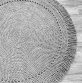 Dywan boho ze sznurka 150 cm szydełko handmade my hilo, rękodzieło, sznurek bawełniany