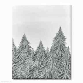 Leśne wzory georgiana wood las, drzewa, obraz akrylowy, zen, natura, mały rozmiar