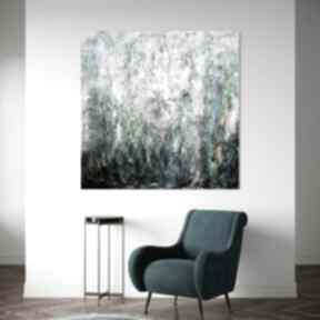Obraz 100x100 abstrakcja by ferens płótno, duży do salonu, na płótnie, kolorowa, zielony