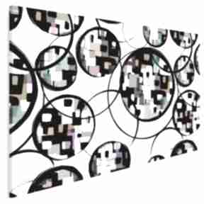 Obraz na płótnie - abstrakcja koła 120x80 cm 38701 vaku dsgn, kolorowy, nowoczesny, kształty