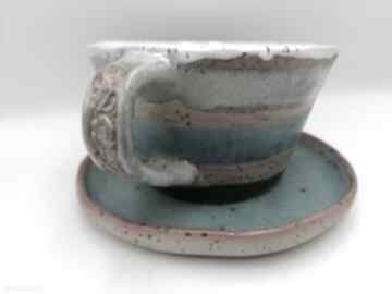 Komplet "afryka"1 ceramika eva art rękodzieło, filiżanka z gliny, do kawy, użytkowa, ręczna