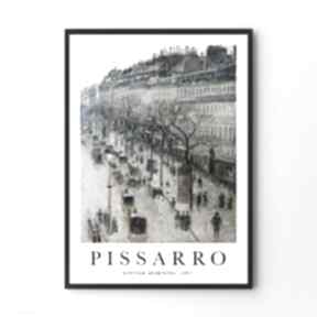 Pissarro winter morning - format 30x40 cm hogstudio plakat, plakaty, sztuka, paris, paryż