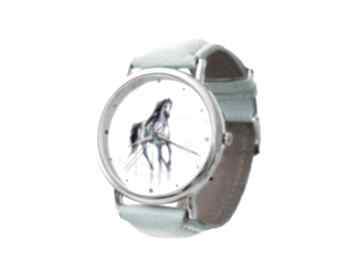Koń - skórzany zegarek z dużą tarczą zegarki