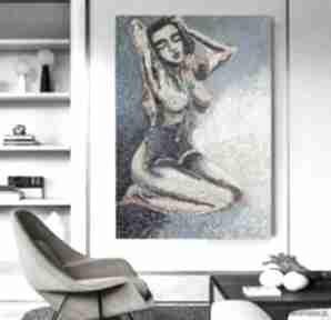 Obraz do salonu akt naga kobieta carmenlotsu, obrazy na zamówienie, malarstwo ekspresjonizmu