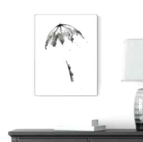 Grafika 30x40 cm wykonana ręcznie, abstrakcja, elegancki minimalizm art krystyna siwek