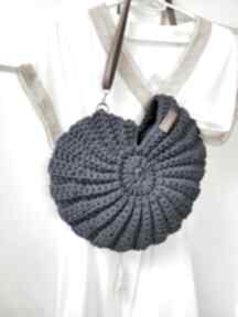 Seashell bag - torba w kształcie kolor jeans granat na ramię babemi love muszla, plażę, morska