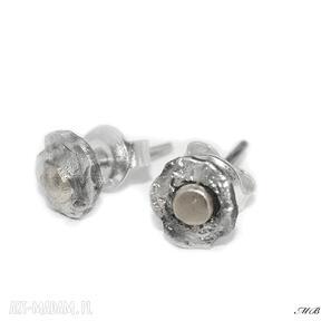 Mini kropki bijoux by marzena bylicka srebrne, sztyfty, oksydowane, drobne, lekkie, wkręty