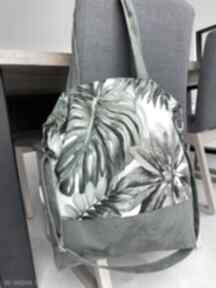 Print hobo: worek, torba na ramię wegańska - kwiat paproci