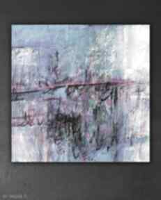 Purple rain do salonu sypialni abstrakcja cm bleuet art fluorescencyjny, duży obraz, 100x100