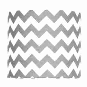 Abażur zygzak dark grey 25x25x22cm majunto, abażurek, chevron, bawełniny