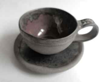 rękodzieło do kawy - pomysł na prezent ceramika użytkowa: - gliny - filiżanka do espresso eva