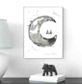 Grafika A4 malowana ręcznie, minimalizm, abstrakcja czarno biała, ilustracja art krystyna siwek