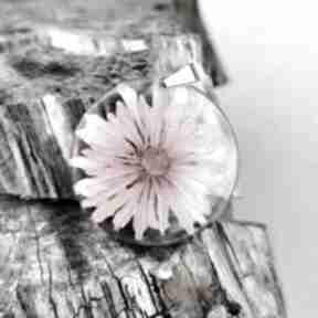 Naszyjnik z-żywicy suszone kwiaty przeźroczysty w-żywicy - żywica epoksydowa herbarium