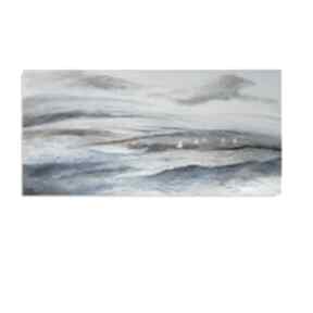 akrylowy formatu 40x80 cm paulina lebida morze, akryl, obraz, płótno