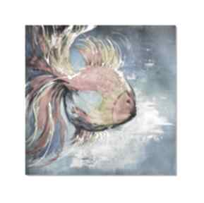 Ryba, abstrakcja, nowoczesny obraz ręcznie malowany aleksandrab