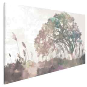 Obraz na płótnie - 120x80 cm 76201 vaku dsgn drzewo, natura, polana, łąka, kolorowy