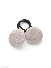 do mini bobbles linen dusty pink dla dziecka momilio art lniane gumki, gumeczki włosów