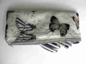Piórnik "motyle" etui artmanual - motyl - bawełna, kosmetyczka