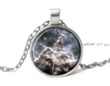 Nebula - medalion z łańcuszkiem naszyjniki eggin egg, kosmos, galaxy, prezent