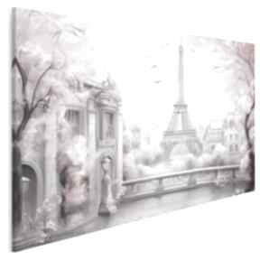 Obraz na płótnie - paryż wieża eiffla różowy dla niej 120x80 cm 121801 vaku dsgn, francja
