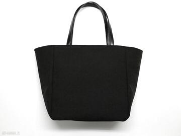 Shopper bag worek - czarny na ramię torebki niezwykle elegancka, nowoczesna, prezent