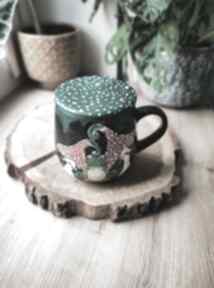 Kubek ręcznie malowany żaba kubki pracownia szafran do herbaty, dla niego, kawy, prezent