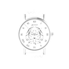 Kolekcja starlight - panna silikonowy, biały zegarki yenoo zegarek, pasek, znak zodiaku