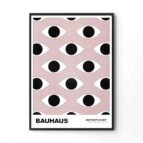 bauhaus oczy pattern - format 30x40 cm hogstudio plakat, do sypialni, geometryczny, salonu