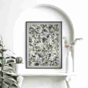 Obraz z suszonych naturalnych kwiatów 30x40 wiosenne rośliny sztuka roslinna prezent dla babci