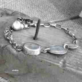 Perła - bransoletka 013 arvena srebro oksydowane, z biżuteria, autorska