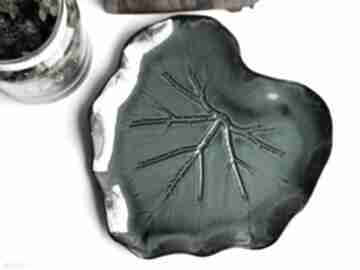 Patera ceramiczna - talerz dekoracyjny liść ceramika tyka, ozdobny, prezent