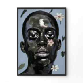 Plakat mężczyzna portret kolor - format 30x40 cm plakaty hogstudio, kolorowa grafika