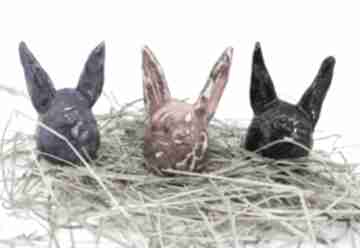 Wielkanocne ozdoby, królik ceramika prezent