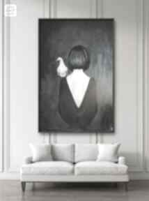 Amelia animala czarny, akryl, wyposażenie, obraz, portret, dom