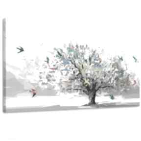Obraz drukowany na płótnie - świat origami abstrakcyjne drzewo 147x60cm 02489 ludesign gallery
