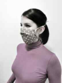 ochronna - kropeczki gabiell maska, bawełna, maseczki, kosmetyczna