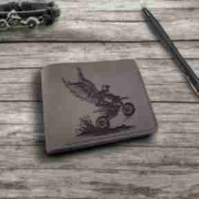 Prezent, miłośnika motocykli portfel męski skórzany z handmade luniko leather goods