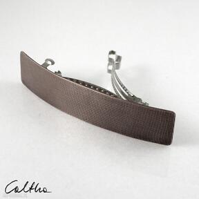 Płótno - miedziana klamra 2205-19 ozdoby do włosów caltha, spinka metalowa zapinka