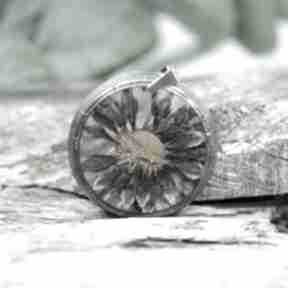 Naszyjnik z prawdziwym kwiatami w żywicy z1288 naszyjniki herbarium jewelry okrągły, suszone