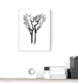 a4 malowana ręcznie, minimalizm, abstrakcja czarno biała art krystyna siwek grafiki do salonu