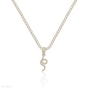Naszyjnik srebrny pozłacany pancerka z wężem naszyjniki luo wąż - modny, delikatny