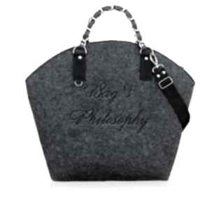 Hobo black let's shine on bags philosophy filc, glamour, torebka, filcowa, torba