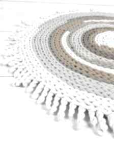 Dywanik zawijak z frędzlami 60 cm cudarenki dywan - kolory natury