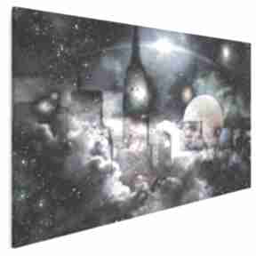 Obraz na płótnie - miasto gwiazdy 120x80 cm 34201 vaku dsgn, budynki, niebo, noc